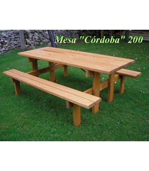 MESA PICNIC MADERA M. "CÓRDOBA 200". MADERA DE PINO DE 2m VGCORDOBA2M